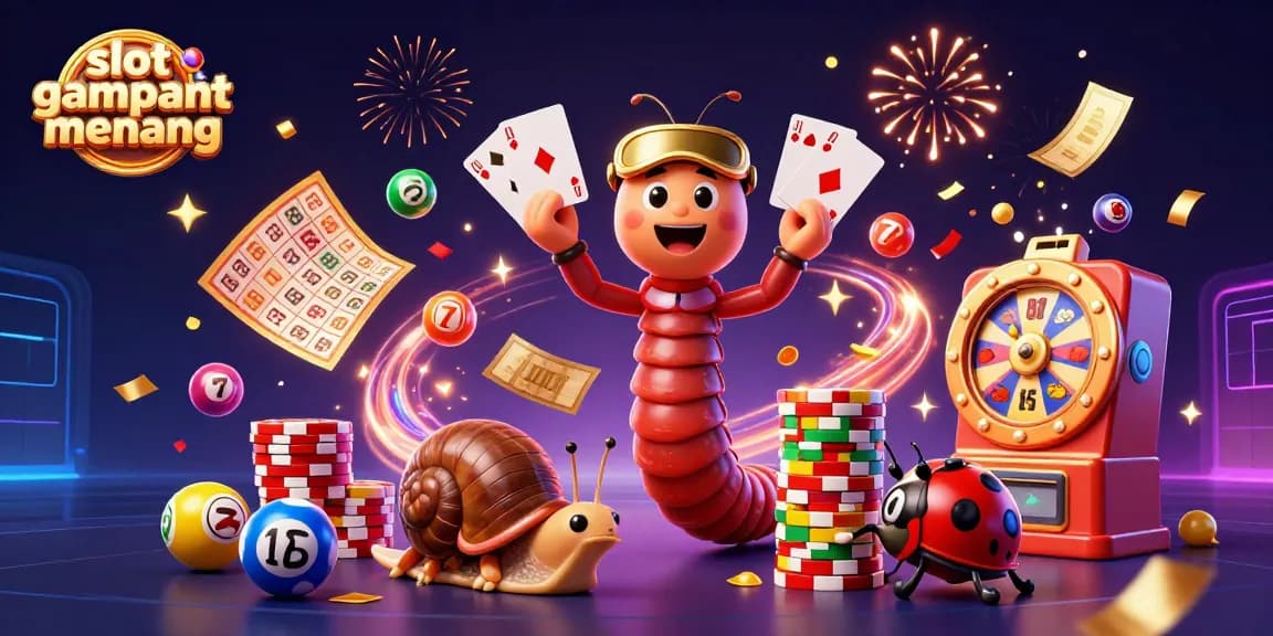 Gambar menarik dari karakter dealer kartun 3D dalam suasana kasino menampilkan slot gacor gampang menang.