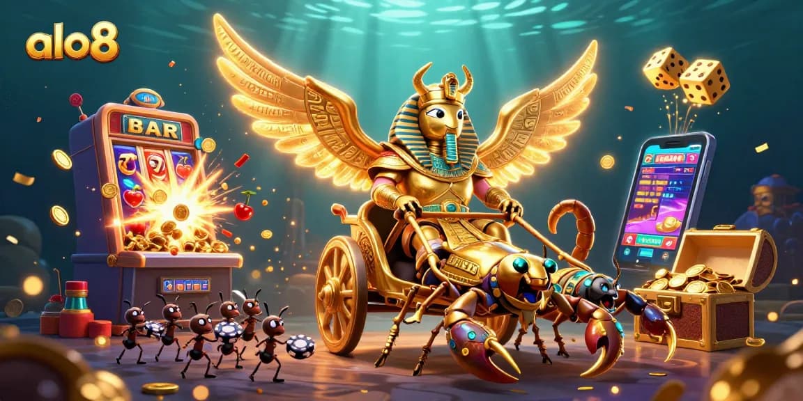 Play and win at the alo8 casino with shimmering jackpots and exciting games, featuring slot machines and immersive visuals.