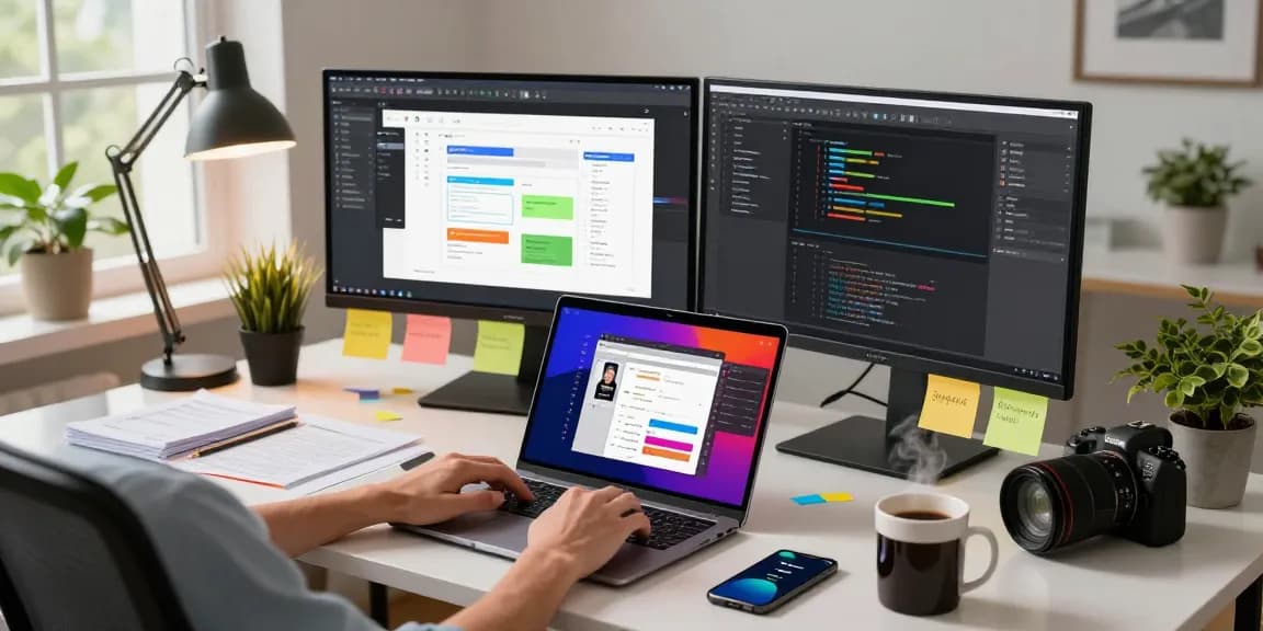 Using 截图工具 Snipaste in a modern workspace with screenshots and design prototypes.