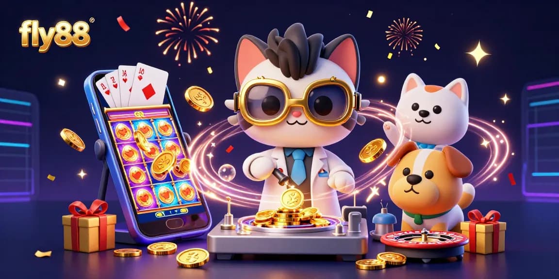 Engage with exciting slot games at fly88 with vibrant visuals and dynamic golden magic.