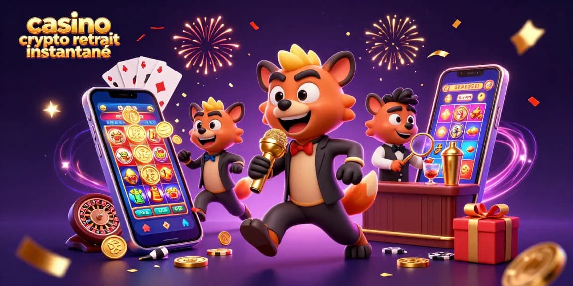 Profitez des retraits rapides avec le casino crypto retrait instantané dans cette animation ludique d'un casino.