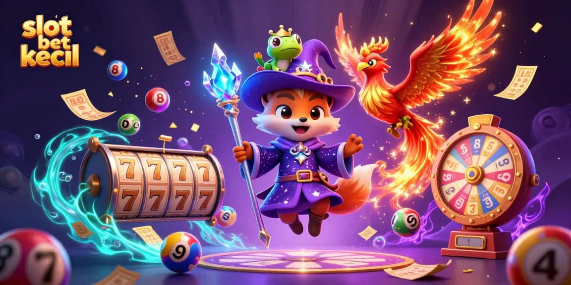 Experience exciting slot bet kecil action with vivid characters in a magical casino scene.
