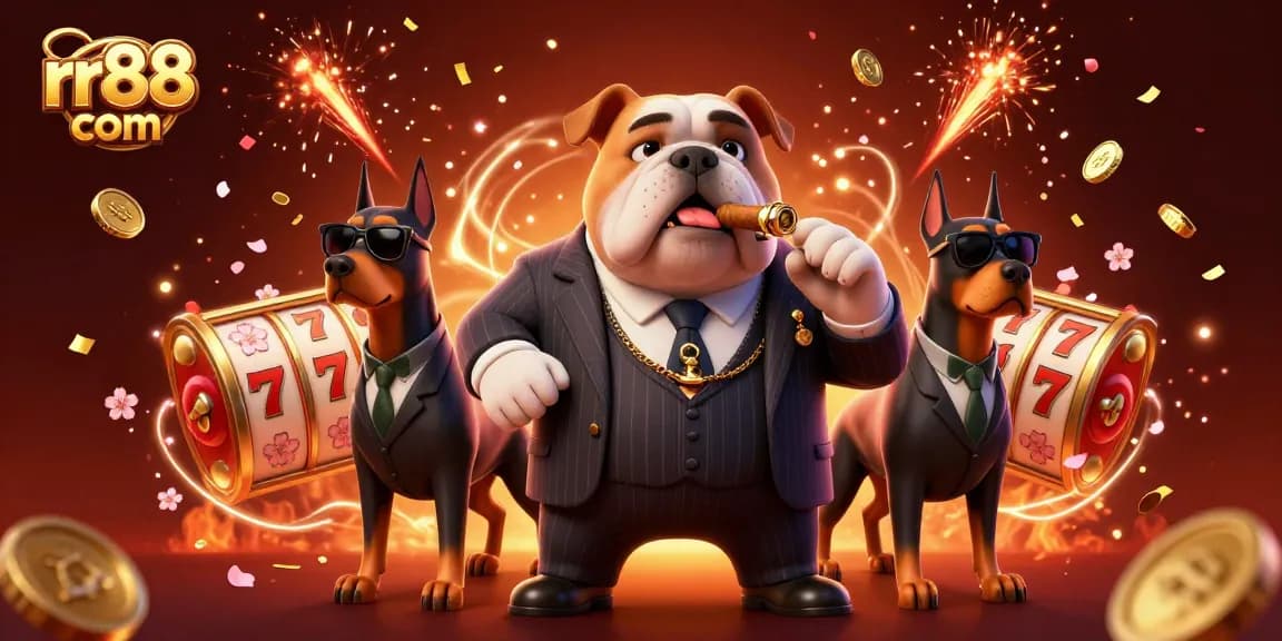 Experience thrilling gaming at rr88 com with a mafia-themed casino scene featuring dynamic elements.