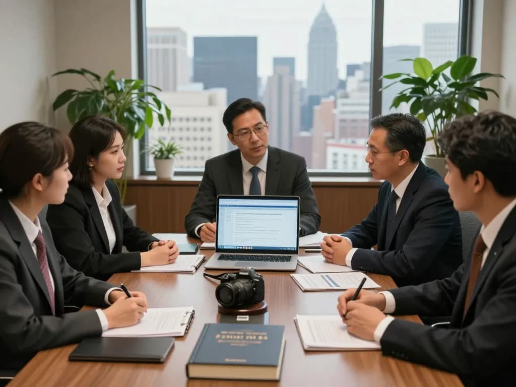 New York City Personal Injury Lawyer team in a collaborative legal consultation discussing case strategy.