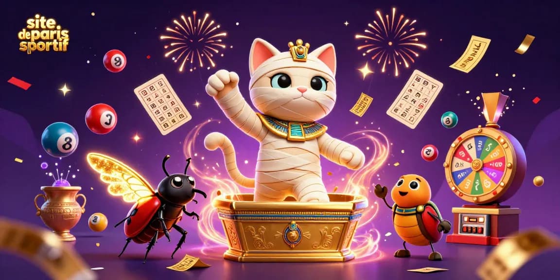 Visez le succès avec site de paris sportif dans une illustration vibrante d'un casino égyptien.