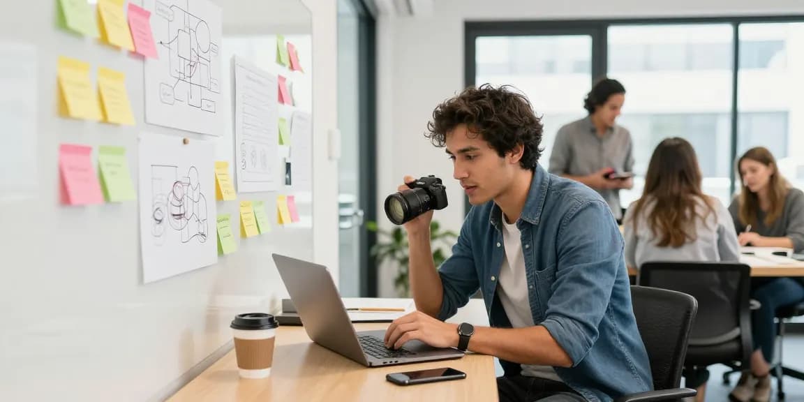 Dynamic co-working space at https://www.startsomethingpc.com with young entrepreneurs brainstorming ideas and collaborating.