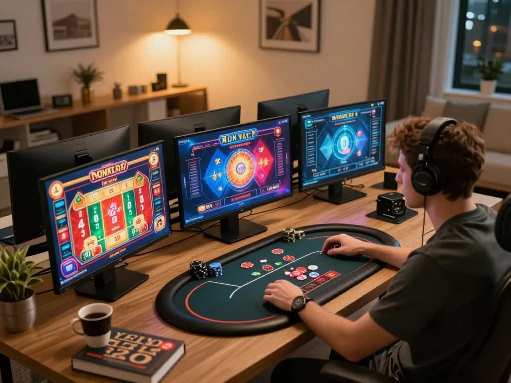 Engaging online poker session at home showcasing the dynamic gameplay at https://sky88.foo/ during strategy planning