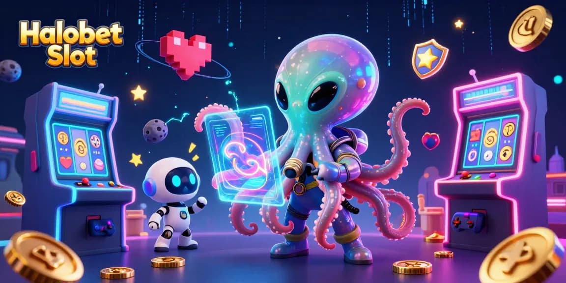 Halobet Slot menghadirkan pengalaman bermain slot online seru dengan elemen menarik dan simbol slot berputar.