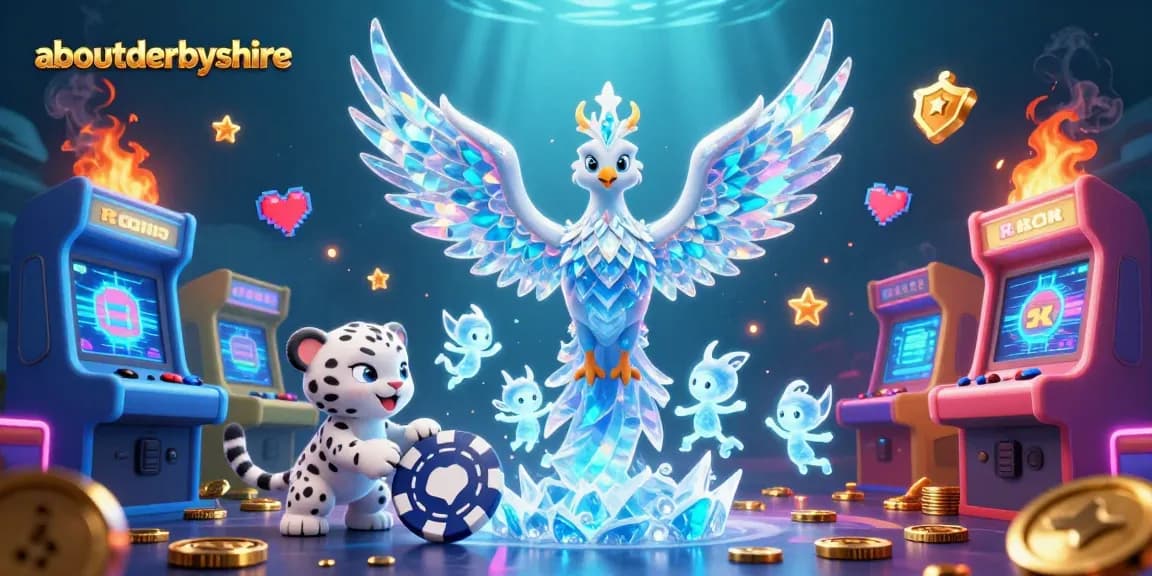 Play bonus buy slots at aboutderbyshire with vibrant characters and casino game elements.