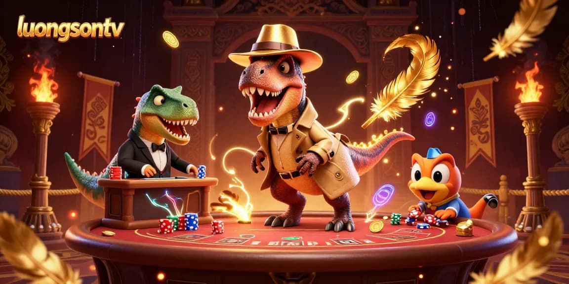 Experience thrilling table action at luongsontv with vibrant 3D characters in a dynamic casino setting.