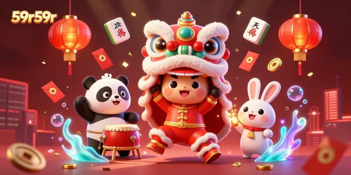 Experience 59r59r's thrilling festivities with a vibrant casino scene and dynamic characters.