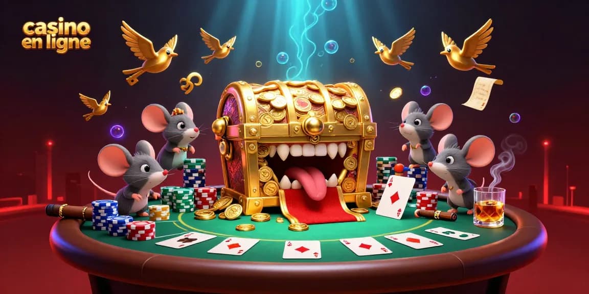 Profitez d'une expérience captivante au casino en ligne avec cette illustration richement détaillée.