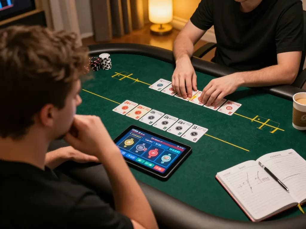 Players enjoying strategic gameplay on Go88 app with engaging poker action at home