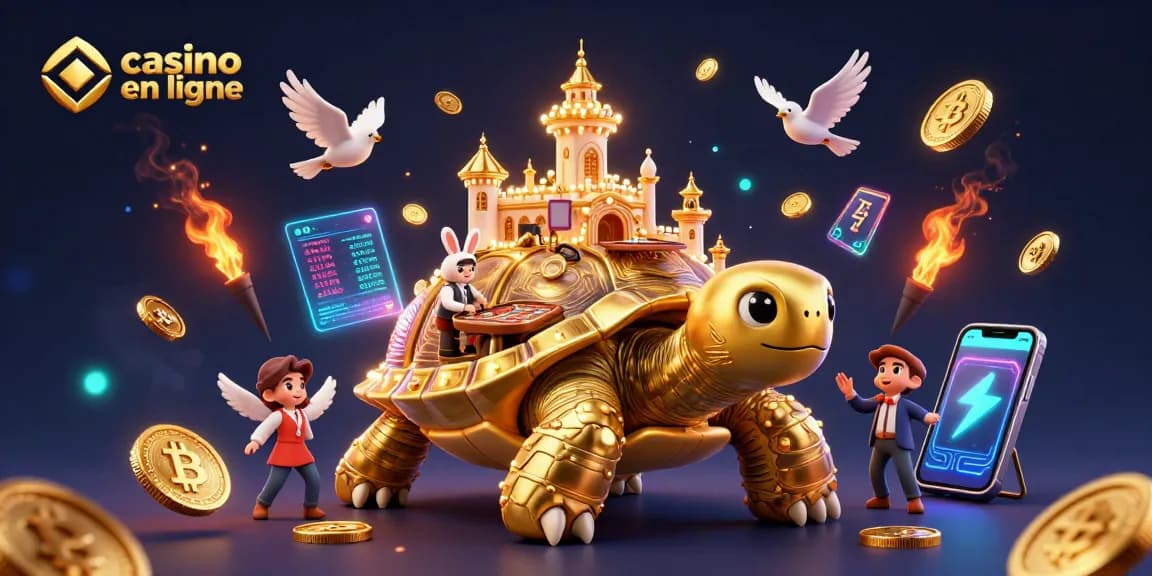 Plongez dans l'univers du casino en ligne avec une illustration captivante d'un monde ludique