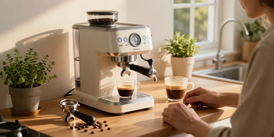 Rokok88 Espresso Machine in a modern kitchen, perfect for crafting rich coffee.