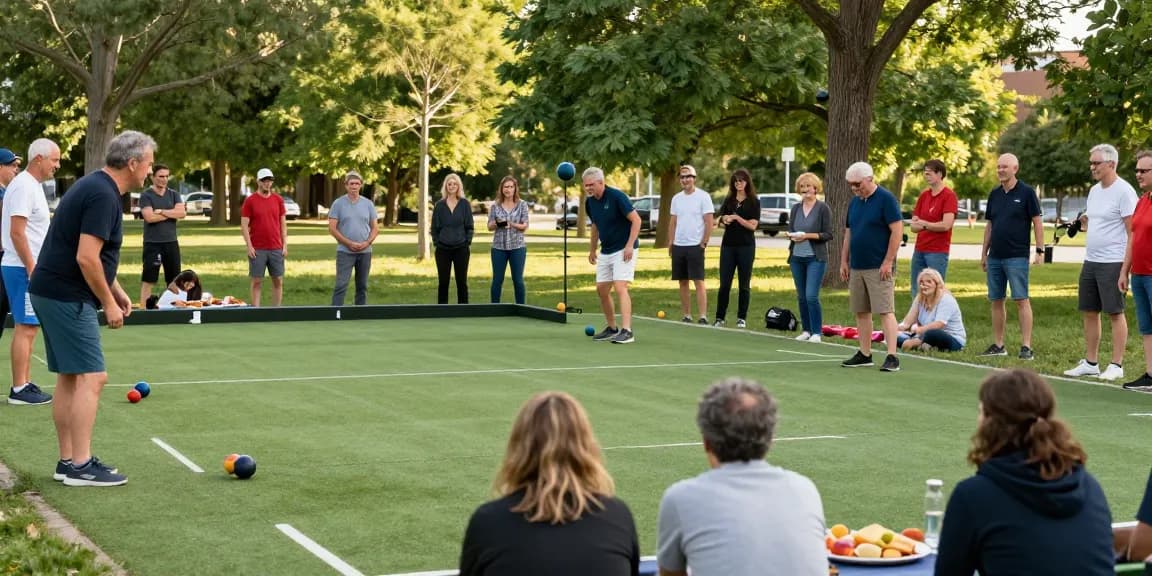 Aktivitas olahraga petanque di fopikotabitung.org oleh komunitas di taman