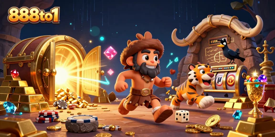 Spin the reels at 888to1 and enjoy a vibrant prehistoric casino experience filled with charm.
