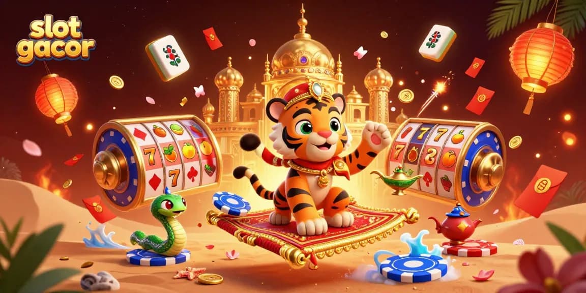 Menangkan jackpot di slot gacor dengan karakter sultan dan simbol mesin slot yang berkilauan.