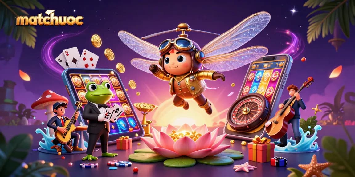 Engage in thrilling matchuoc gaming with vibrant characters and immersive casino elements.