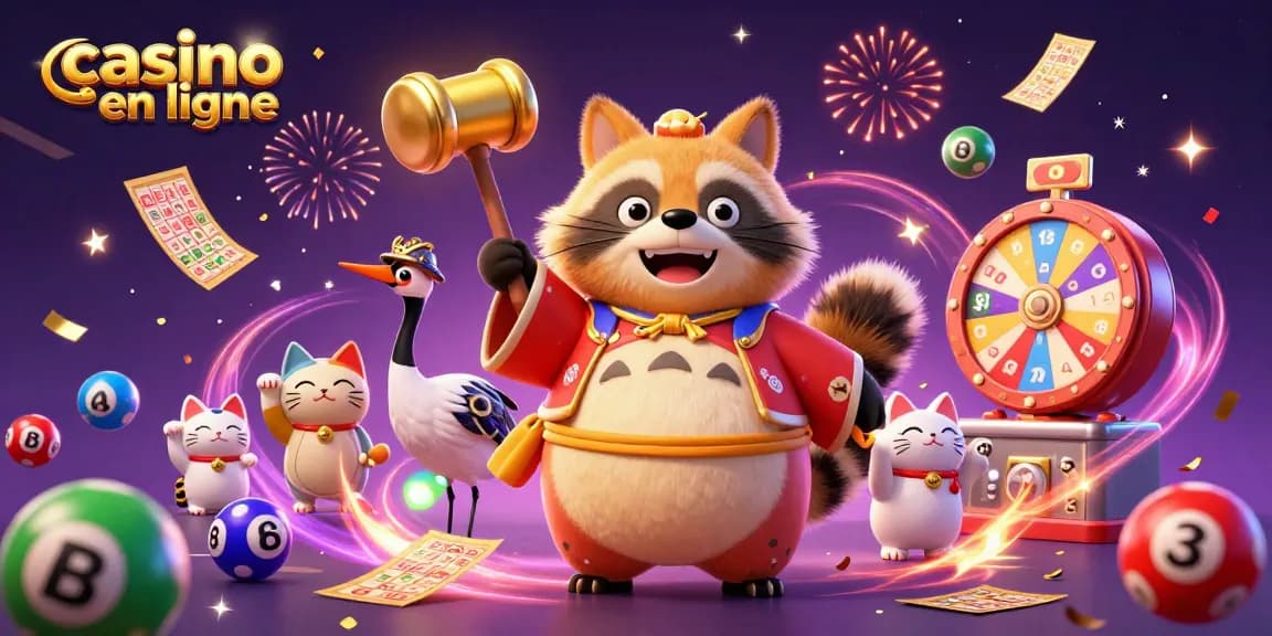 Gagnez avec les jeux de casino en ligne et plongez dans l'univers des festivités avec ce visuel captivant.