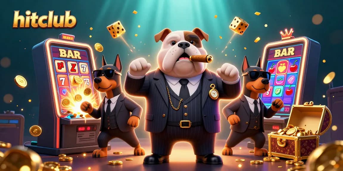 Experience hitclub with vibrant 3D casino illustrations bursting with action, slot machines, and winning symbols.