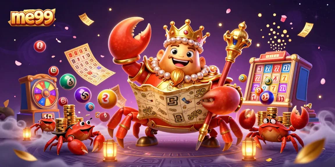 Experience the excitement at me99 with our vibrant online casino scene featuring colorful lottery elements.