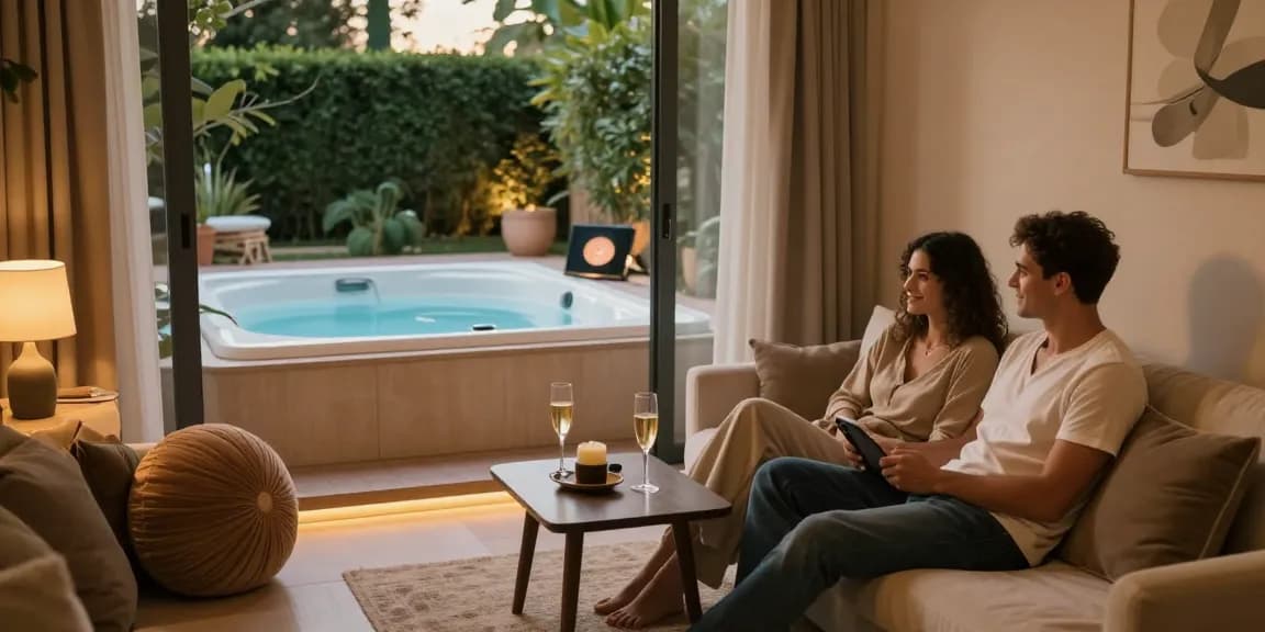 Cozy love room near Toulouse featuring a private jacuzzi for romantic retreats
