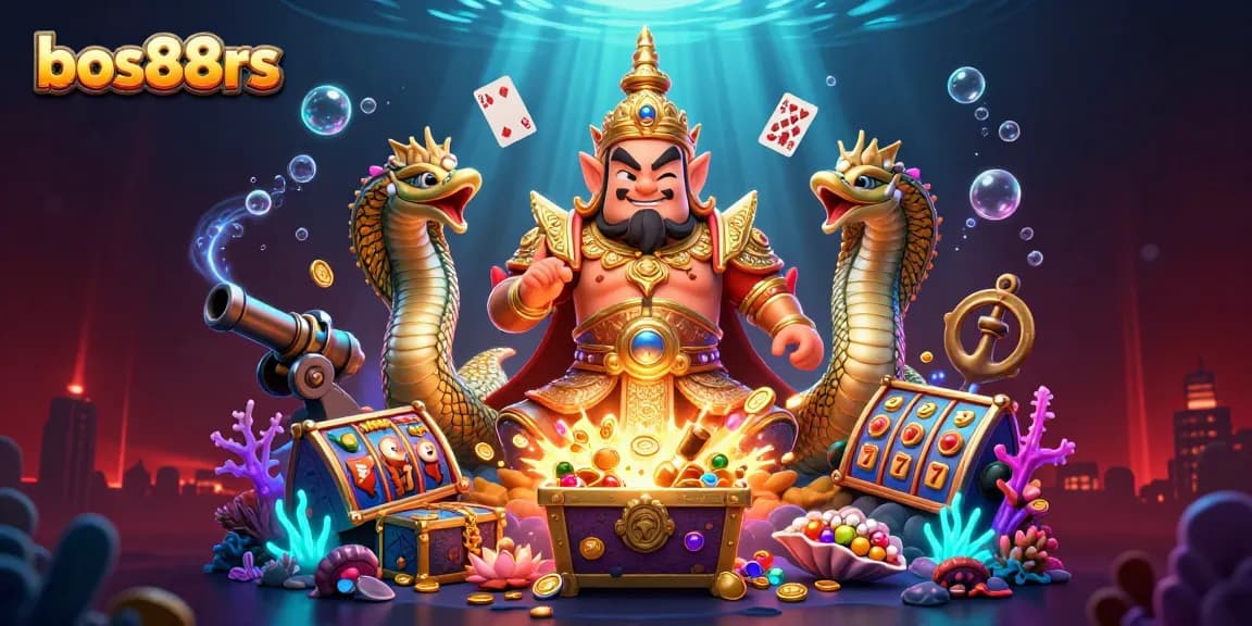 Experience exciting gameplay at bos88rs with colorful slot reels and gold coins!