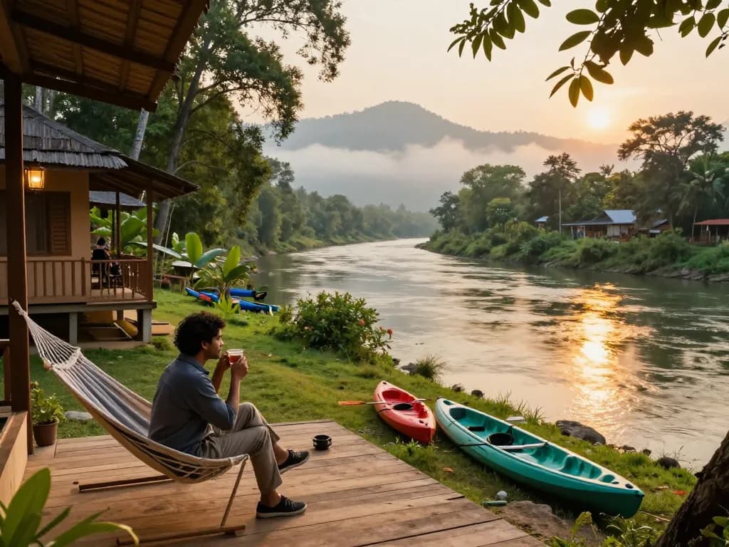Dandeli resorts packages offer stunning riverside views and adventure activities amidst lush nature.