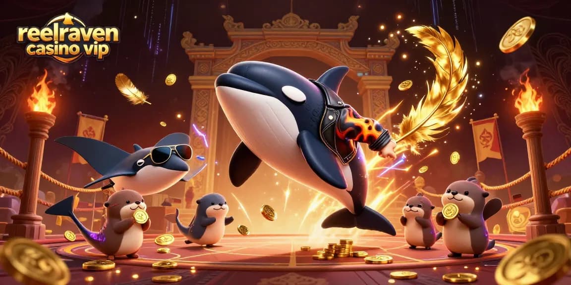 Illustration dynamique du club VIP et de la fidélité au reelraven casino vip avec des personnages marins
