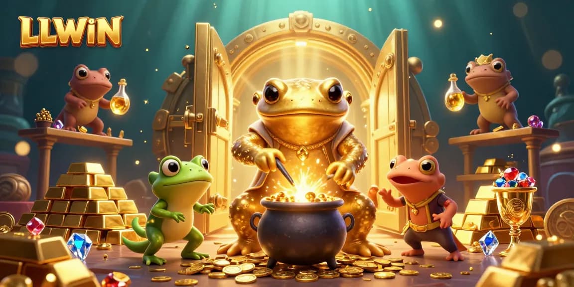 Experience magical winning adventures with LLWIN at this enchanting casino illustration.
