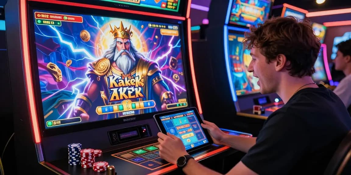 Pengalaman bermain olympus slot dengan Kakek Zeus, suasana permainan online yang energik dan menarik.