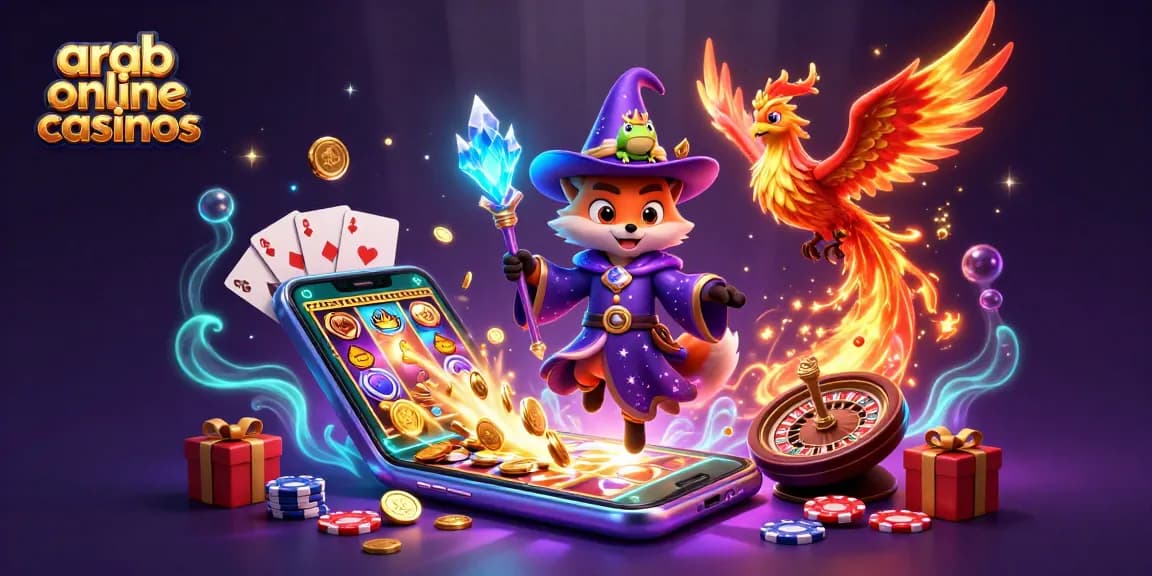 Experience thrilling wins at arab online casinos featuring a wizard fox and a fiery phoenix.