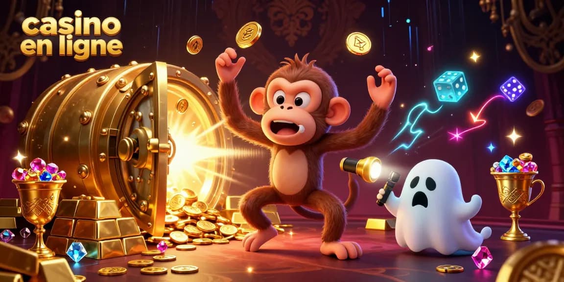 Pariez avec des jeux captivants de casino en ligne, avec un petit chien chasseur de fantômes et un singe farceur.