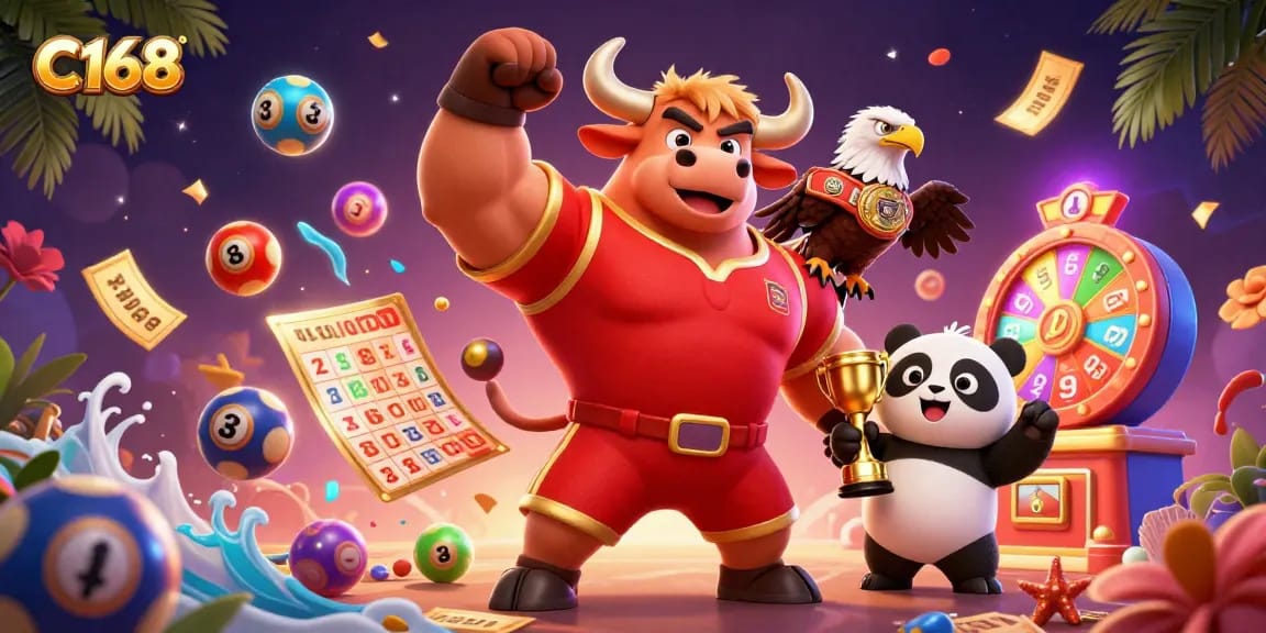 Experience dynamic play at C168 online casino with vibrant characters and gaming elements.