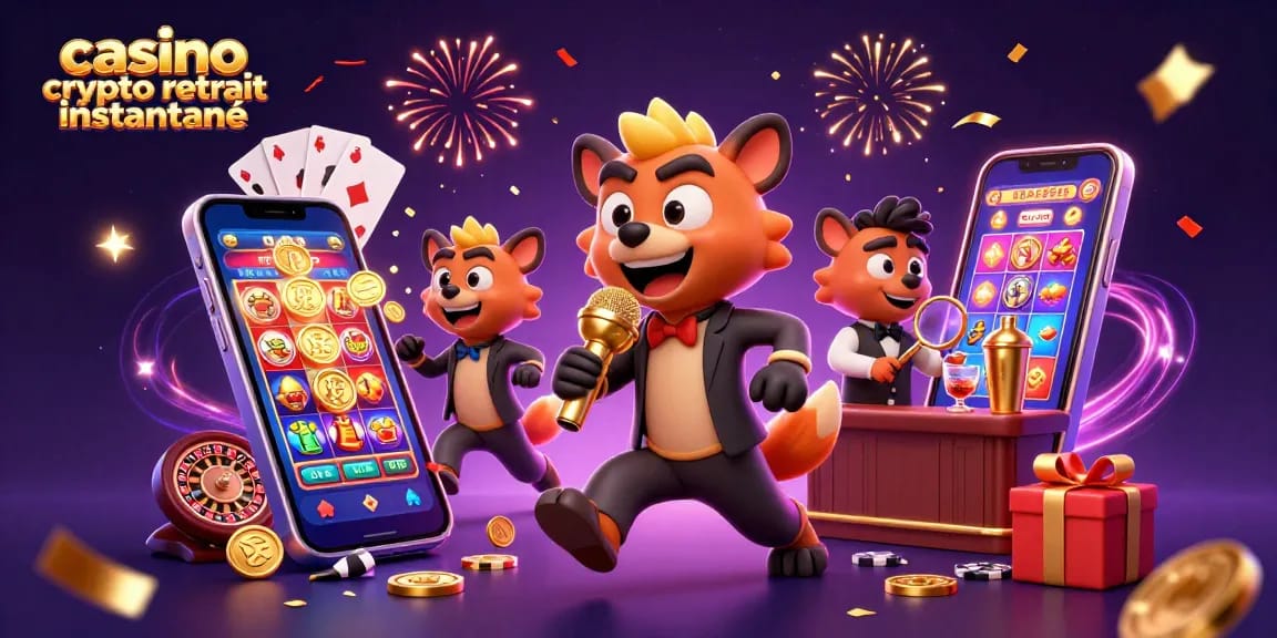 Profitez des retraits rapides avec le casino crypto retrait instantané dans cette animation ludique d'un casino.