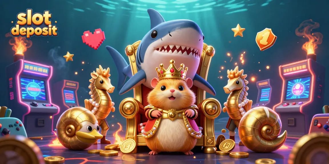 Memudahkan setoran slot deposit 1000 dengan QRIS dalam ilustrasi kasino 3D yang humoris