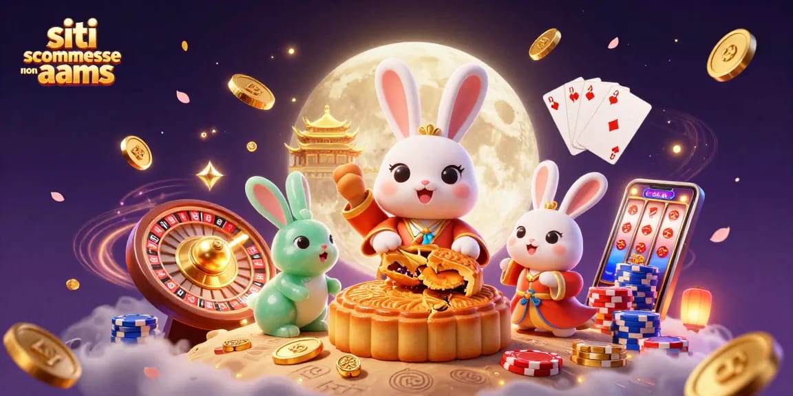 Scommetti presso i siti scommesse non aams con emozionanti elementi di gioco e premi dorati in un'illustrazione fantastica.