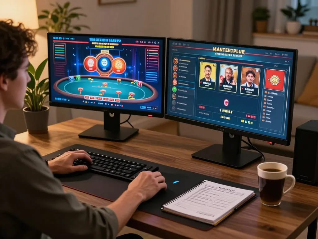 Engaging player analyzing strategy while using nk88 link for online casino gaming at home