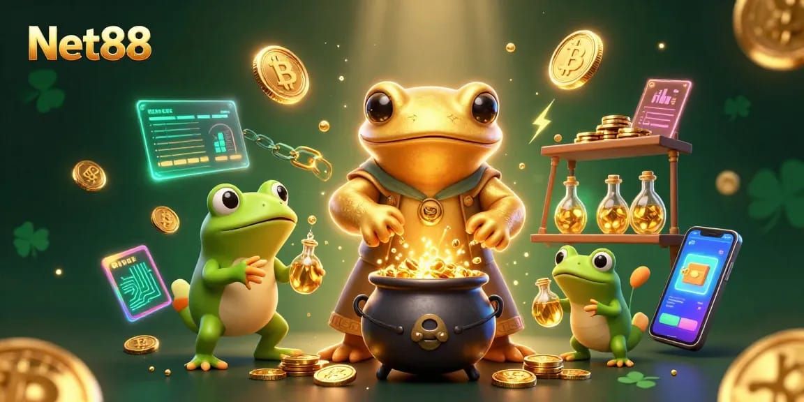Engage with Net88 at an exciting medieval alchemist's laboratory of dynamic gold creation.