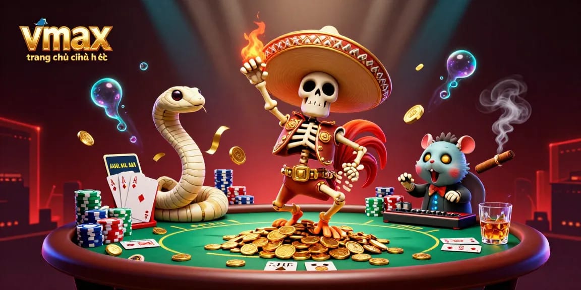 Experience thrilling wins at vmax trang chủ chính thức with vibrant casino elements and dynamic characters.