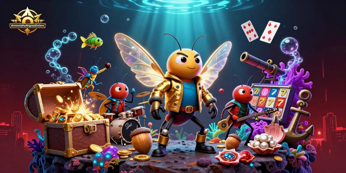 Permainan slot di elementalhealingmeditations dengan cicada rock star dan kru dalam pencarian jackpot.