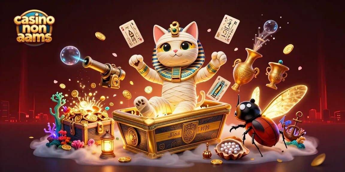 Scopri i migliori casinò non AAMS in un'illustrazione vivida piena di azione e fascino.