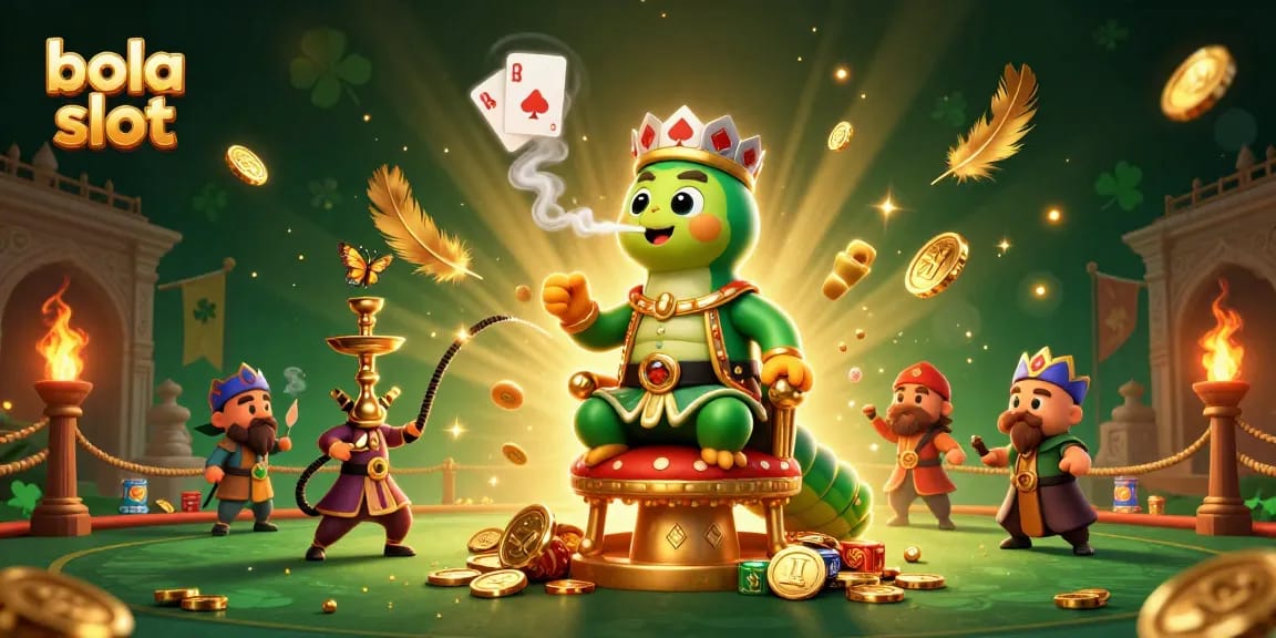 Bola slot players enjoy winning experiences with colorful casino elements in a dynamic 3D illustration.