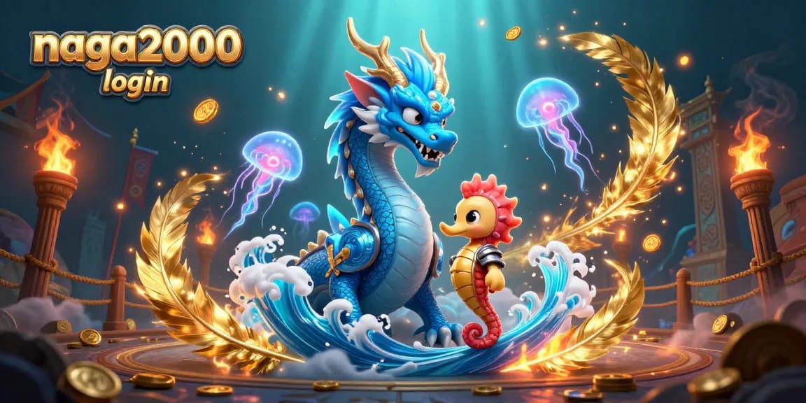 Masuki dunia NAGA2000 login dengan simbol slot beruntung dan makhluk laut yang misterius.