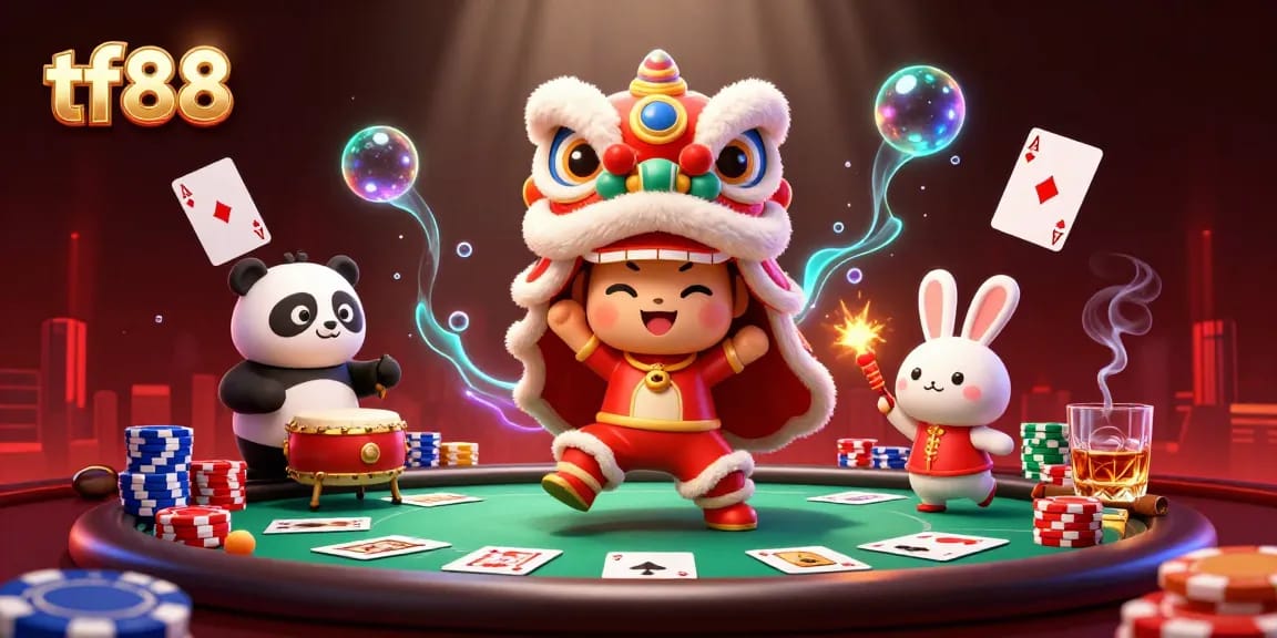 Engage in exciting gaming moments at tf88 with vibrant characters and dynamic casino elements.