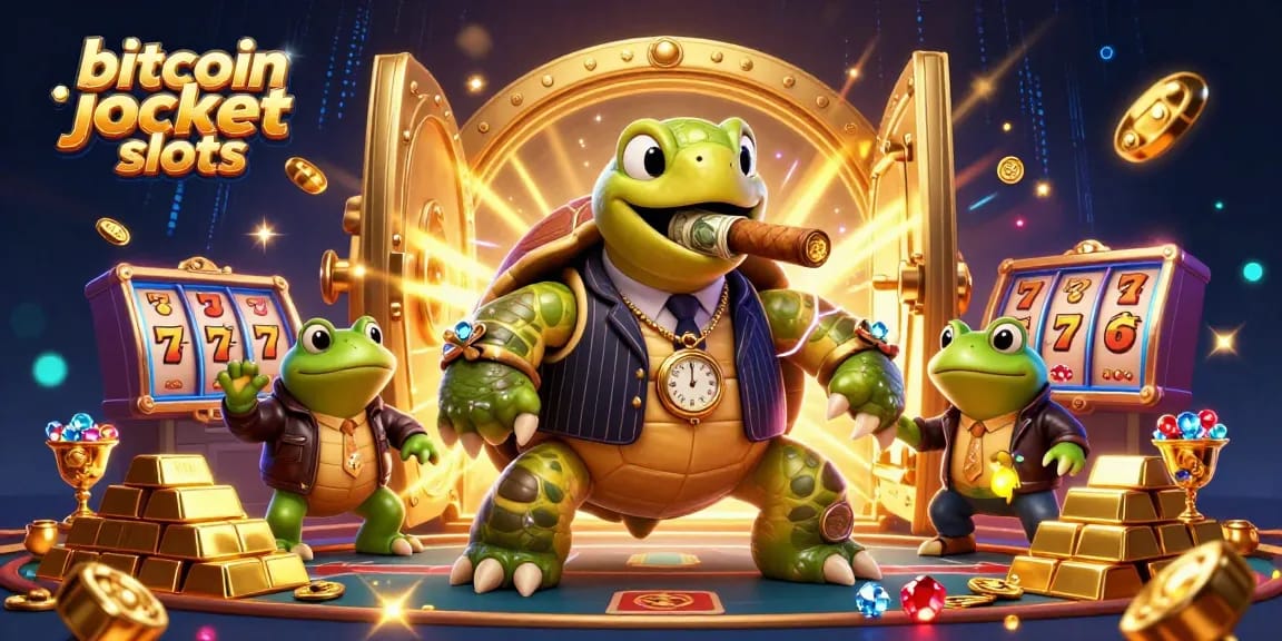 Engage with bitcoin jackpot slots through this vibrant casino scene filled with winning potential.