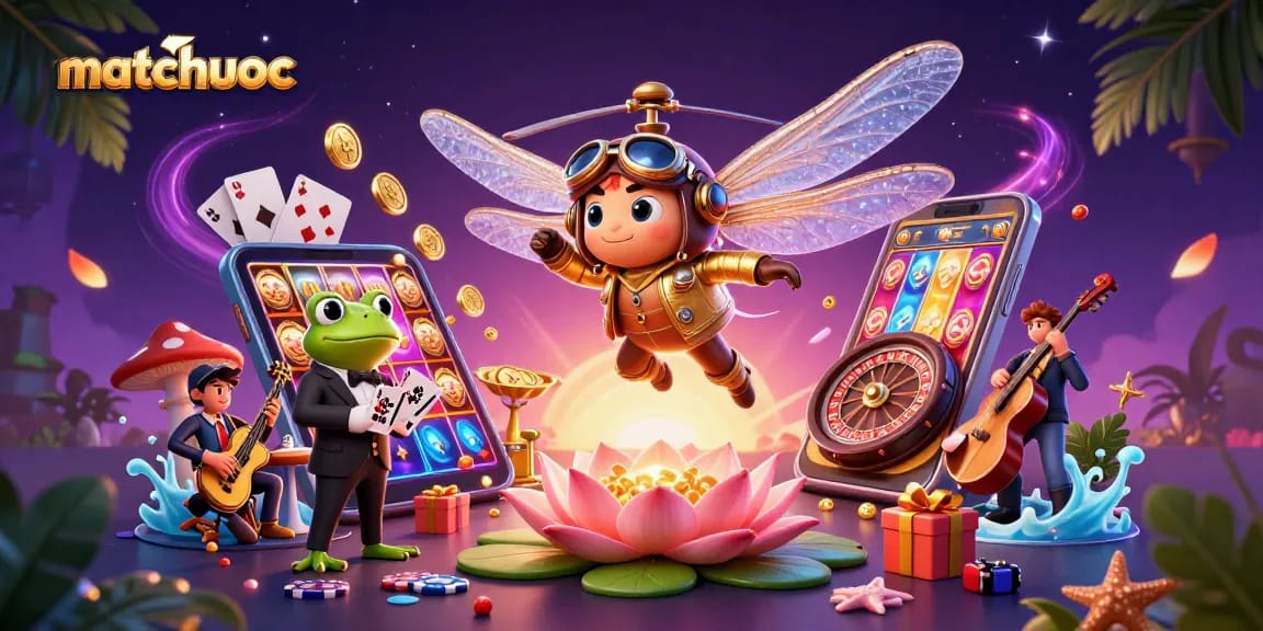 Engage in thrilling matchuoc gaming with vibrant characters and immersive casino elements.