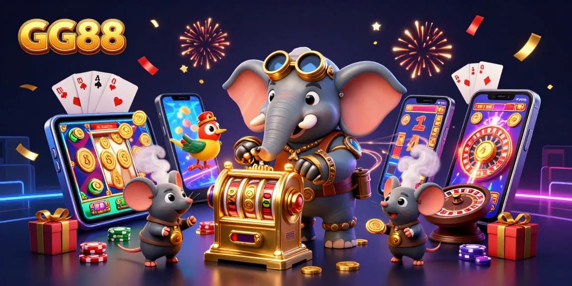 Engage with GG88's thrilling online gambling world featuring slots and exciting game elements.