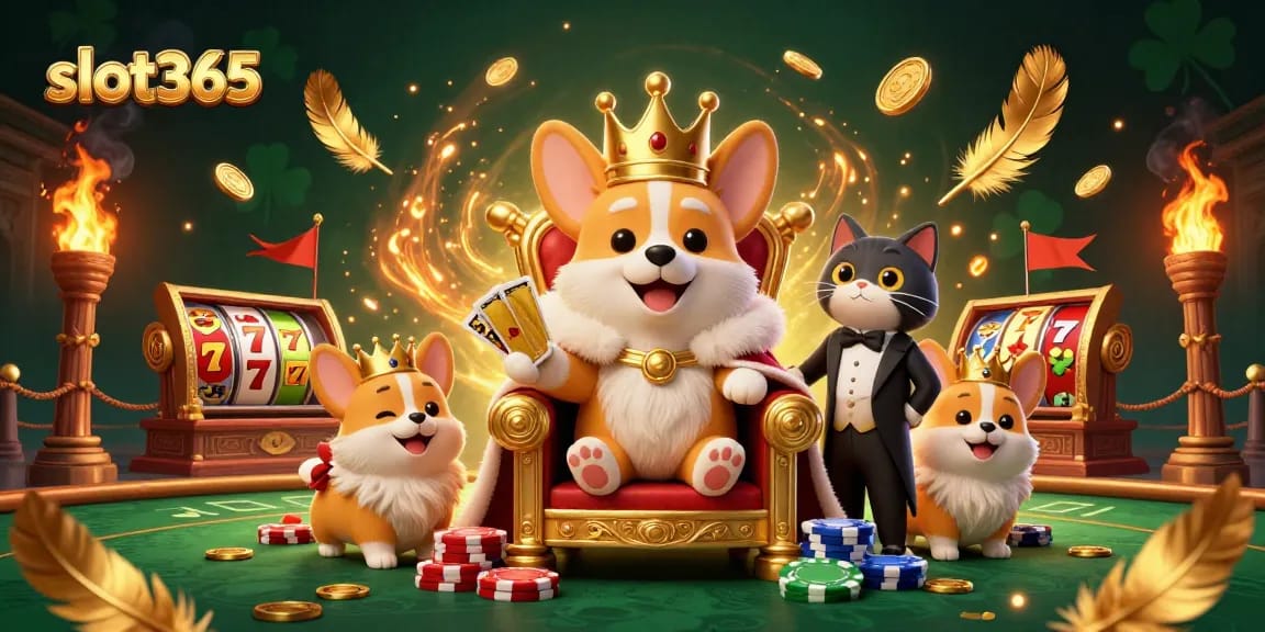 Experience thrilling gameplay with slot365's vibrant casino scene showcasing rich details and golden winnings.